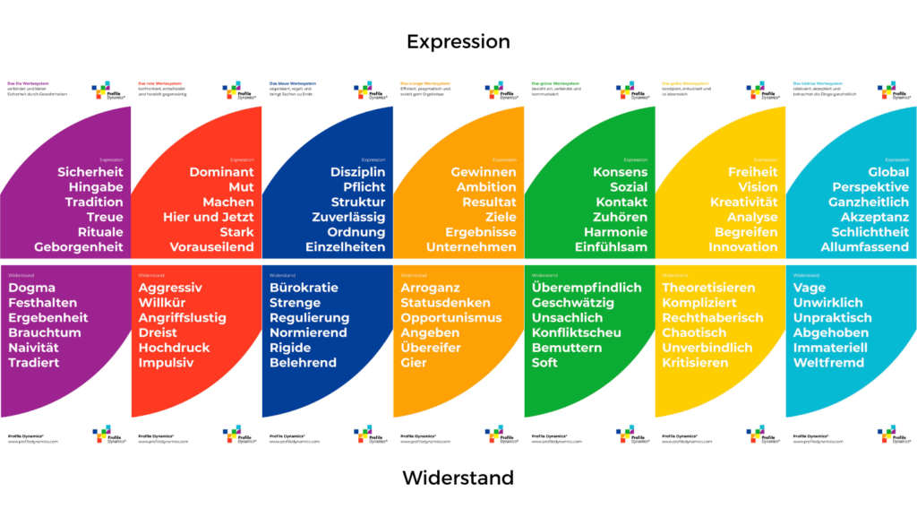 Wertesysteme Profile Dynamics Graves Theorie Spiral Dynamics